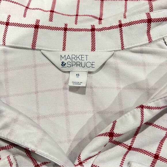 Stitch Fix Market & Spruce Button Up Sleeveless Plaid Top Women’s XS - Picture 2 of 4
